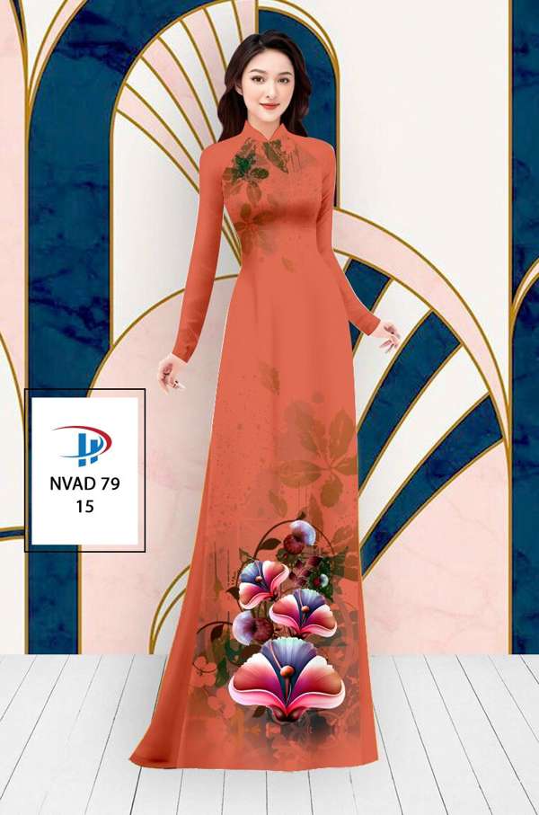 Vải Áo Dài Hoa In 3D AD NVAD79 24